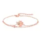 999 Fine Silver-Eternal Love Clover Diamond Bracelet[Rose Gold]
