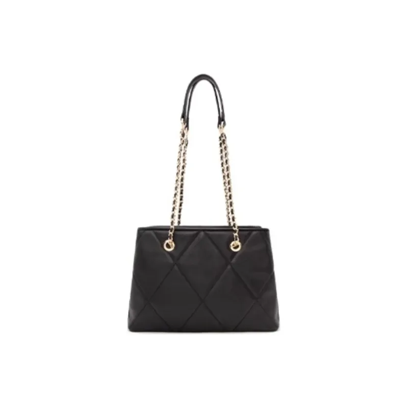 ELLE Cow Leather Tote Bag Shopping Bag Shoulder Bags Women's White/Black-5