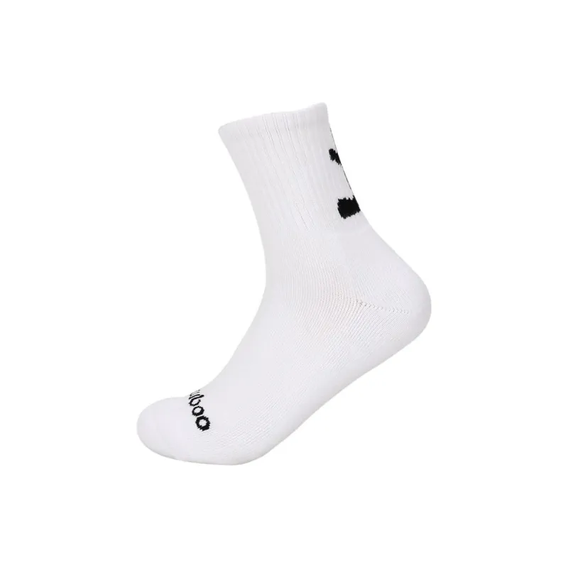 KUMPOO Mid-Calf Socks Unisex 1 Pack White-0
