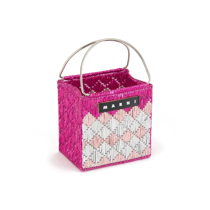 MARNI Polyester Tote Bag Shopping Bag Handbag Mini Women's Fuchsia-1
