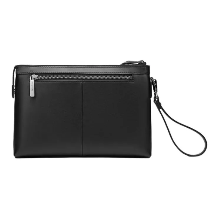 SAMSONITE Cow Leather Clutch Small Size Men's Black-3