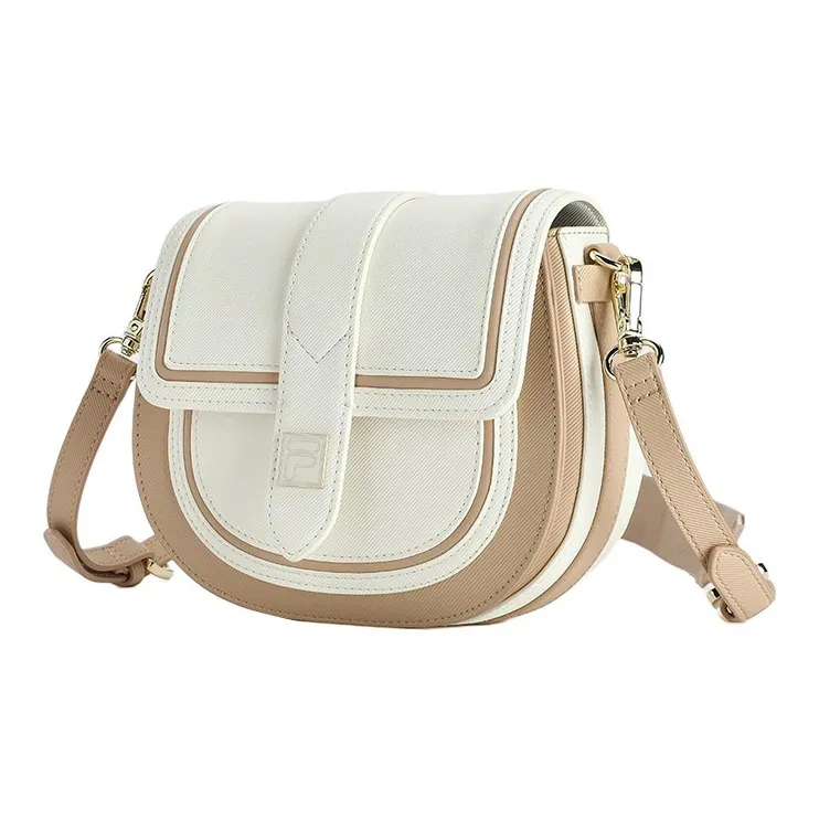 FILA Polyurethane Crossbody Bag Shoulder Bag Women's Jade Rabbit White-1