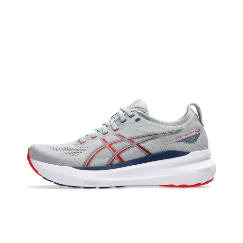 Asics Gel-Kayano 31 Running Shoes Men Low-Top Piedmont Grey Fire Red