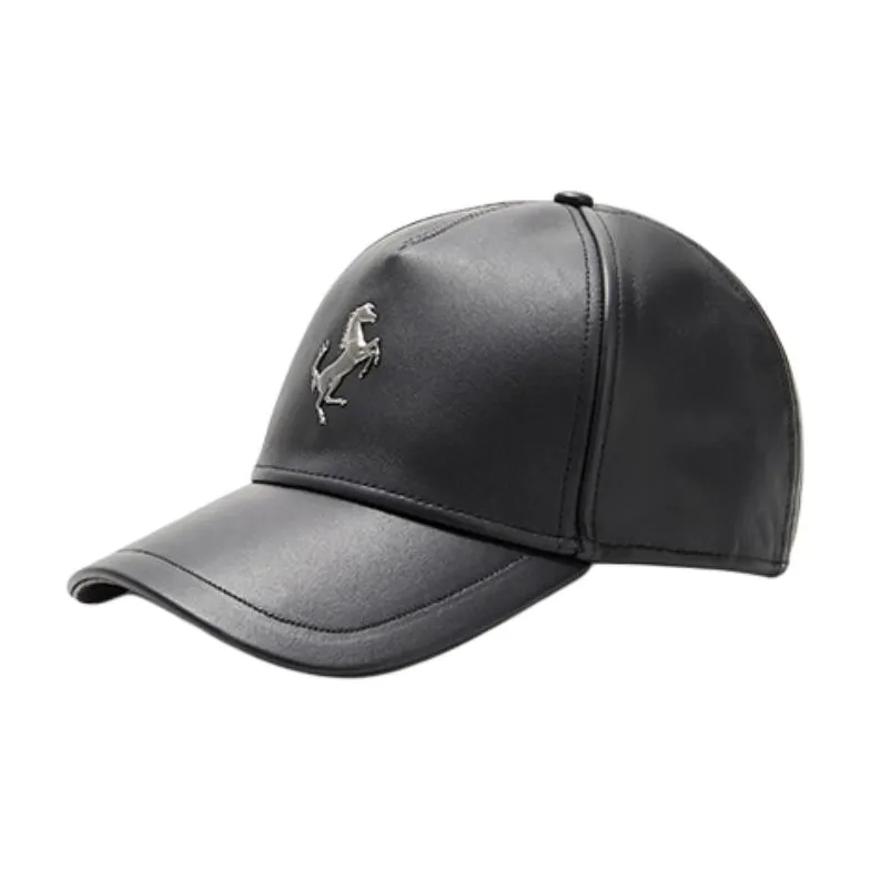 Ferrari Sheepskin Baseball Caps Unisex Black-0