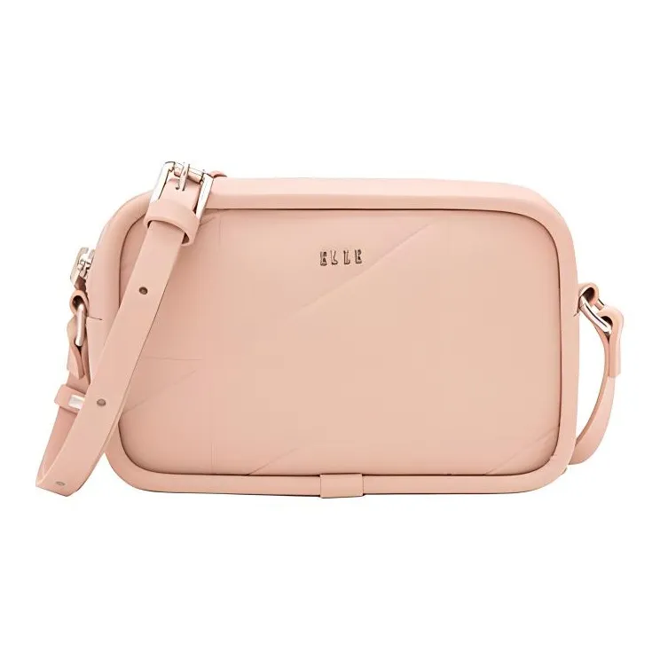 ELLE Cow Leather Small Square Camera Bag Shoulder Bag Crossbody Bag Small Size Women's Multicolor-0