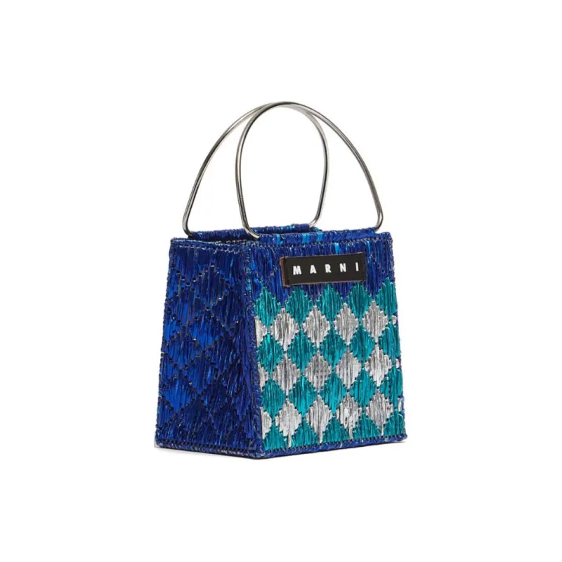 MARNI Polyester Tote Bag Shopping Bag Handbag Mini Women's Blue-1