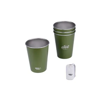 Primitive Outdoor Water Equipment Water Container 0.35L 304 Stainless Steel