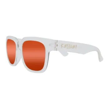 KESSLER TR/Memory Plastic Square Sunglasses Unisex White