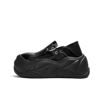 FY SPR Wifi Collection Height Increasing Low Top Ugly Cute Chunky Shoes Women's Black