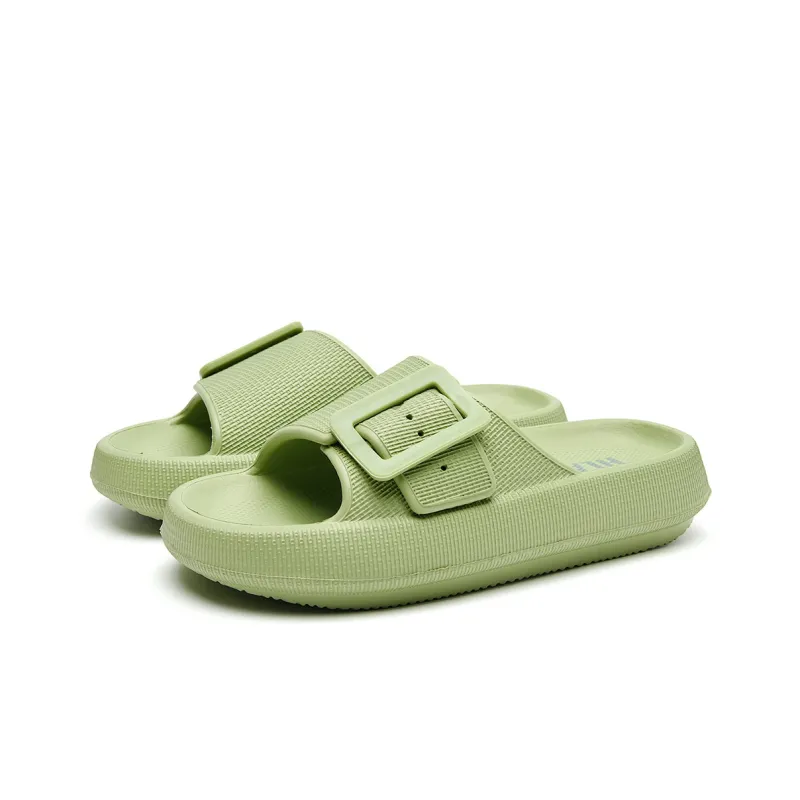 HLA Slide Slippers Women's Green/Sand/Pink-1