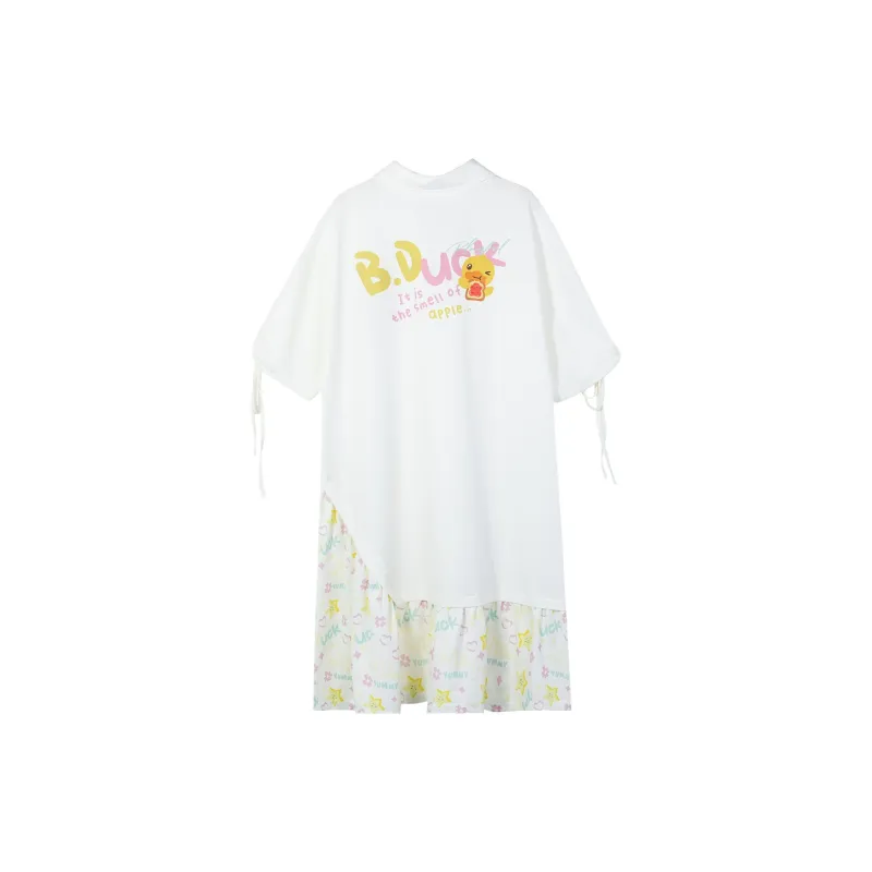 B.Duck Short Sleeved Dresses Women's Ecru-1