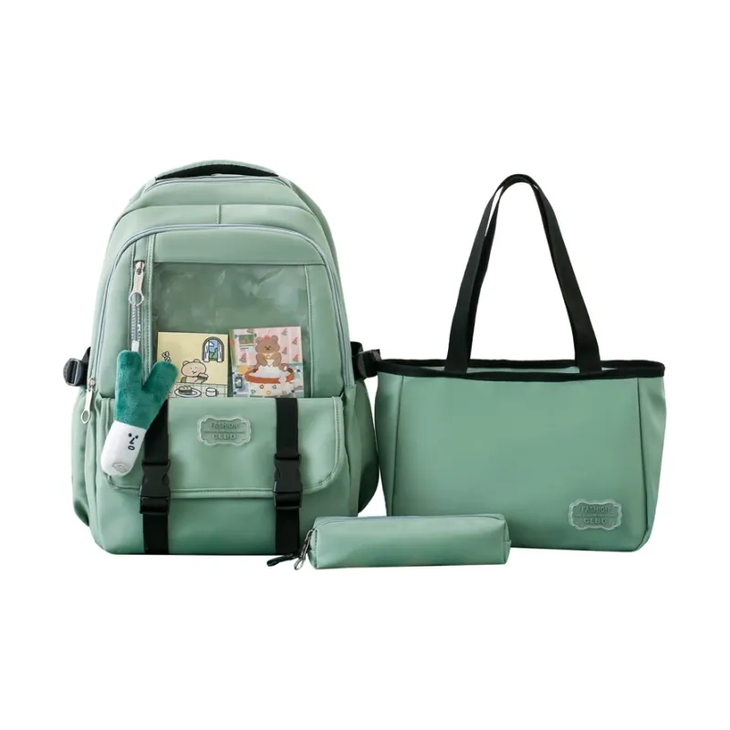 Alcohol Dragon Nylon Backpack Regular Unisex Green/Black/Pink/Purple-6