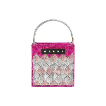 MARNI Polyester Tote Bag Shopping Bag Handbag Mini Women's Fuchsia