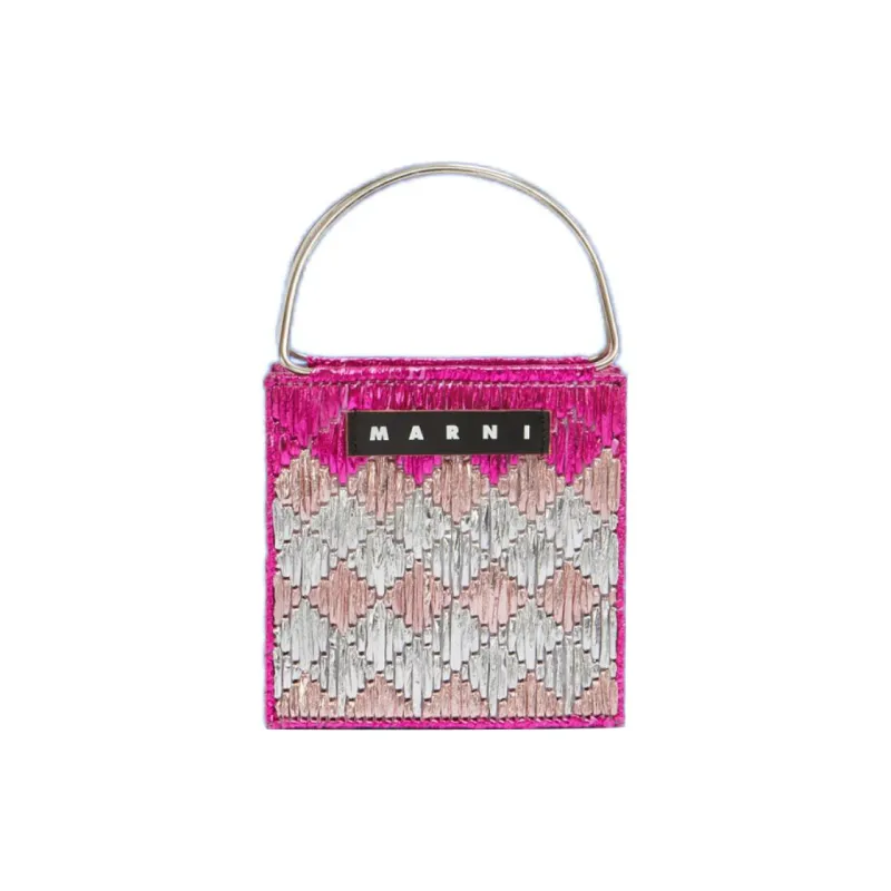 MARNI Polyester Tote Bag Shopping Bag Handbag Mini Women's Fuchsia-0