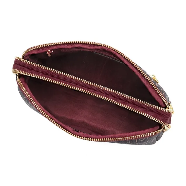 MashaLanti PVC Synthetic Leather Shoulder Bag, Crossbody Bag Regular Women's Burgundy-5