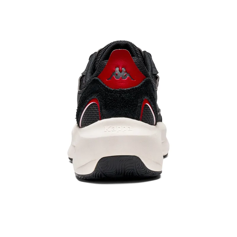 Kappa Anti Slip Wear Resistant Low Top Chunky Sneakers Men's Black-4