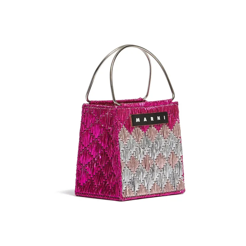 MARNI Polyester Tote Bag Shopping Bag Handbag Mini Women's Fuchsia-2