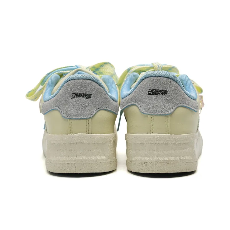 Anime Story Low Top Skateboard Shoes Women's-4