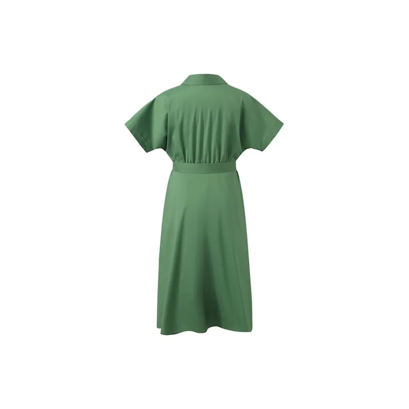 GOELIA Short Sleeved Dress Women's Forest Green-1