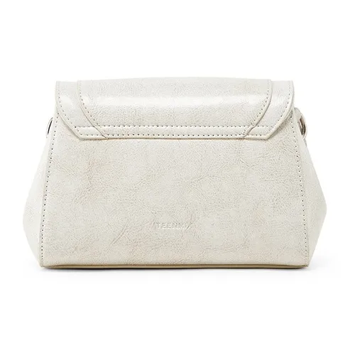 Teenmix Cow Leather With Synthetic Leather Underarm Shoulder Bag, Crossbody Bag Trumpets Women's Black/White/Khaki-20