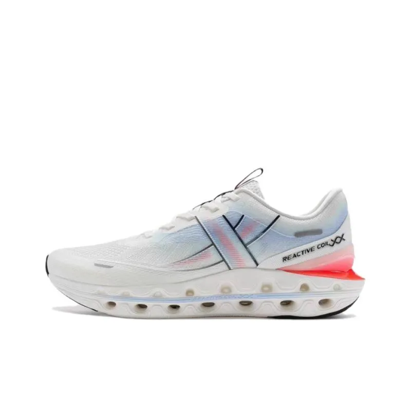 XTEP Cushioning Abrasion Resistant Breathable Low Top Running Shoes Men's White Blue-0
