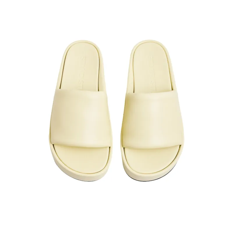 STAND STUDIO Slide Slippers Women's Light Green-4