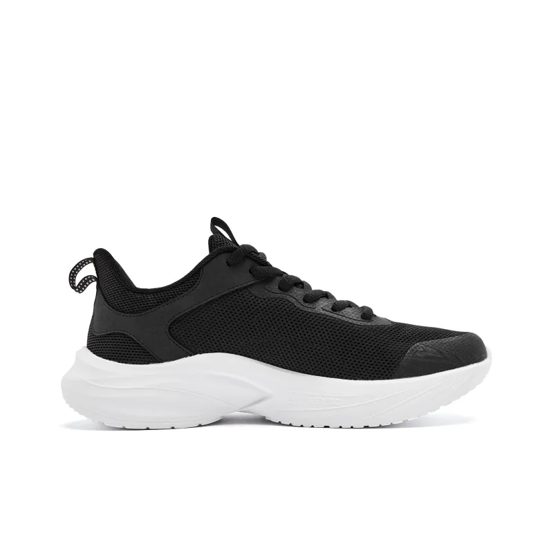 QIAODAN Cushioning Anti Slip And Wear Resistant Low Top Running Shoes Men's Black Jordan White-1