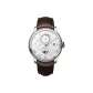 Silver Case White Dial Brown Belt