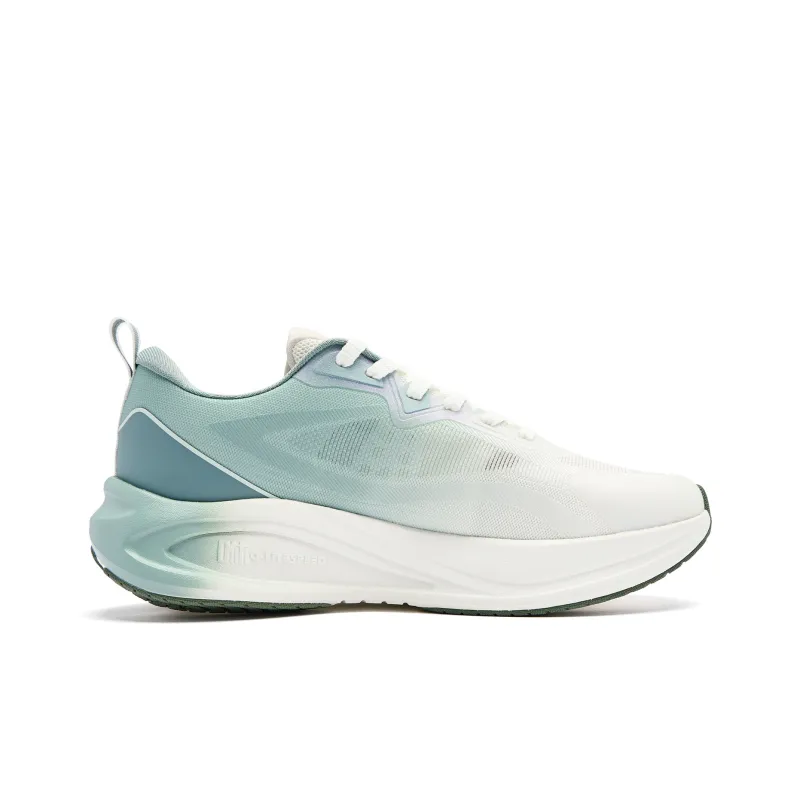 QIAODAN Phantom CITY Cushioning Rebound Support Slip Resistant Low Top Q KUNGFU TURBO Running Shoes Men's Ivory Green-1