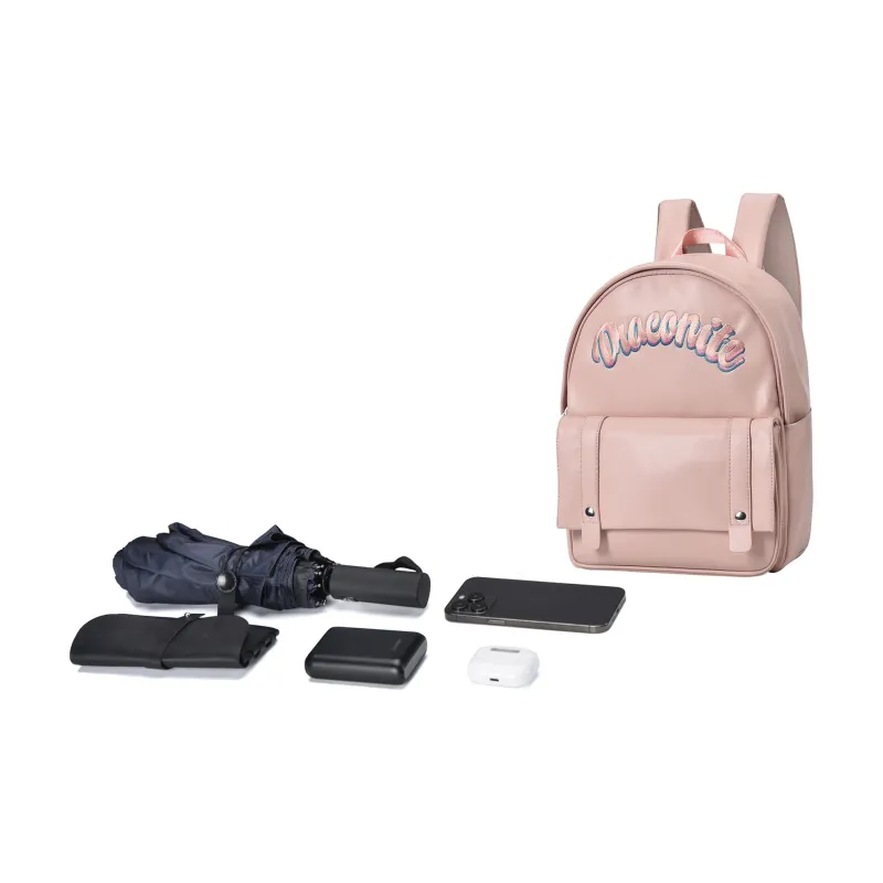 DRACONITE PU Backpack Women's Cherry Blossom Pink-4