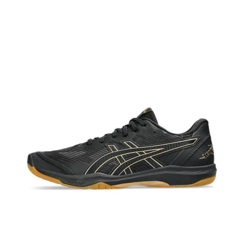 Asics Rote Anti Slip Wear Resistant Low Top Training Shoes Unisex Black-0