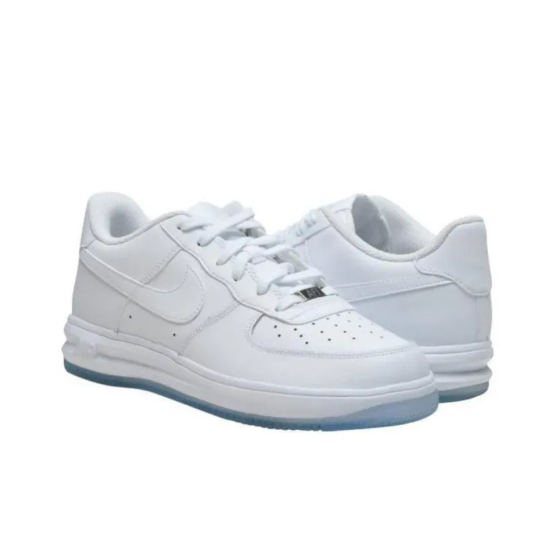 Nike Lunar Force 1 Low Anti-Slip Wear-Resistant Skateboard Shoes Women's White-4