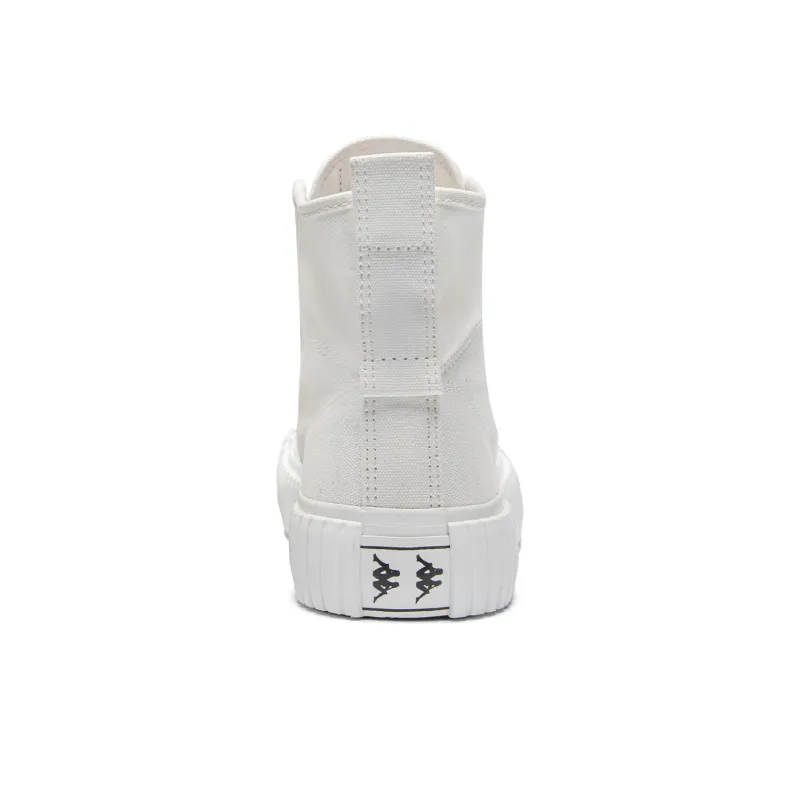 Kappa Anti Slip Wear Resistant High Top Skateboard Shoes Unisex White-4