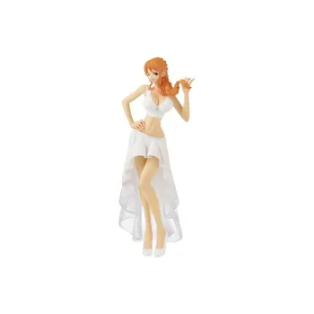 BANPRESTO Nami Glass Factory One Piece White Wedding Dress Bonus Gift Scale Figures