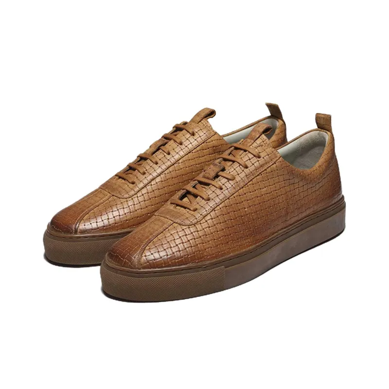 GRENSON Low-Top Skateboard Shoes Men's Brown-2