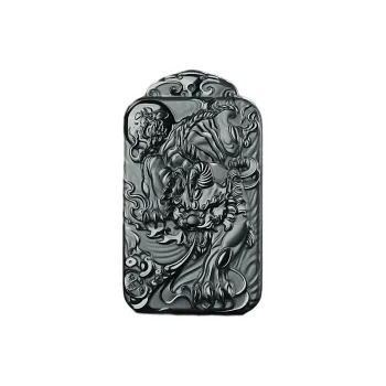 Jing Ruyu Leather-Bound Jade Pendant Jade Ornament Green Jade Men's
