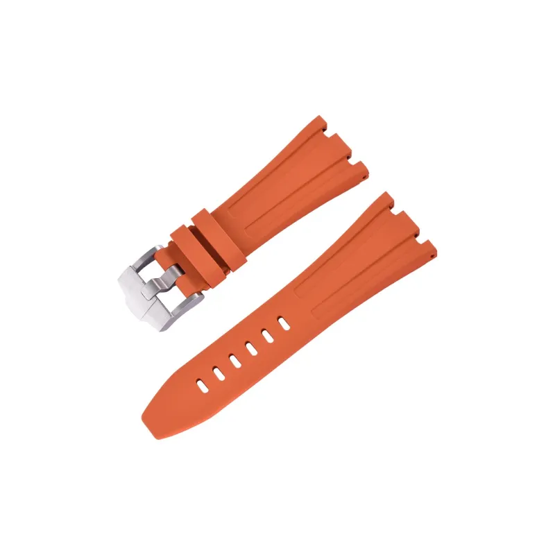 VAGENARI Fluoroelastomer Strap Compatibility With AP 26470.26480 Pin Buckle Models Watch Band Unisex-6