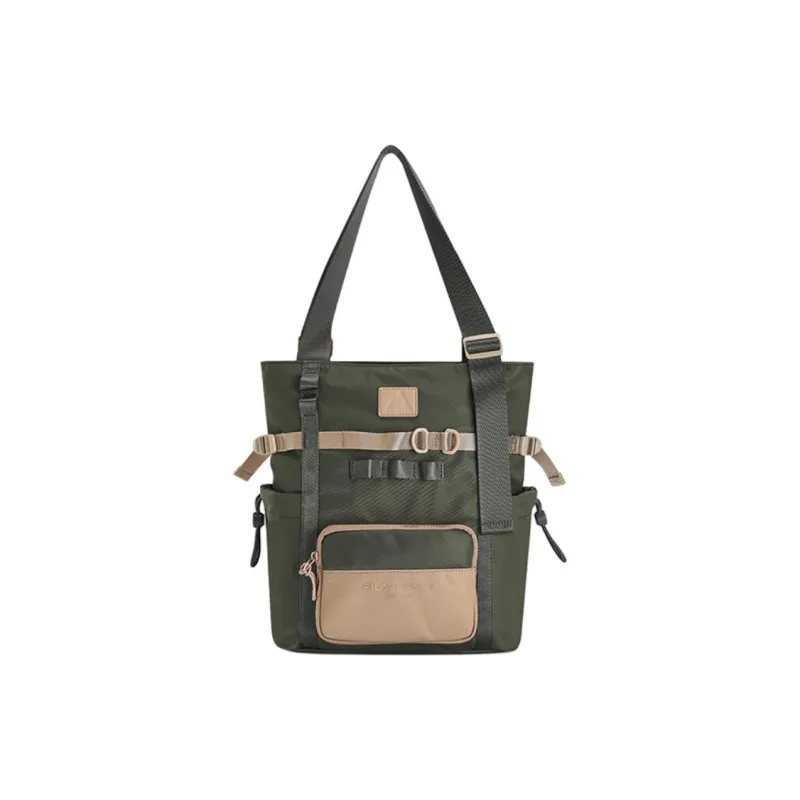 FILA Fabric Tote Bag, Shopping Bag, Handbag, Shoulder Bag Unisex Dark Gray Green-0