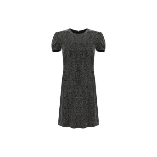 SAINT LAURENT Short-Sleeved Dresses Women's Silver Gray