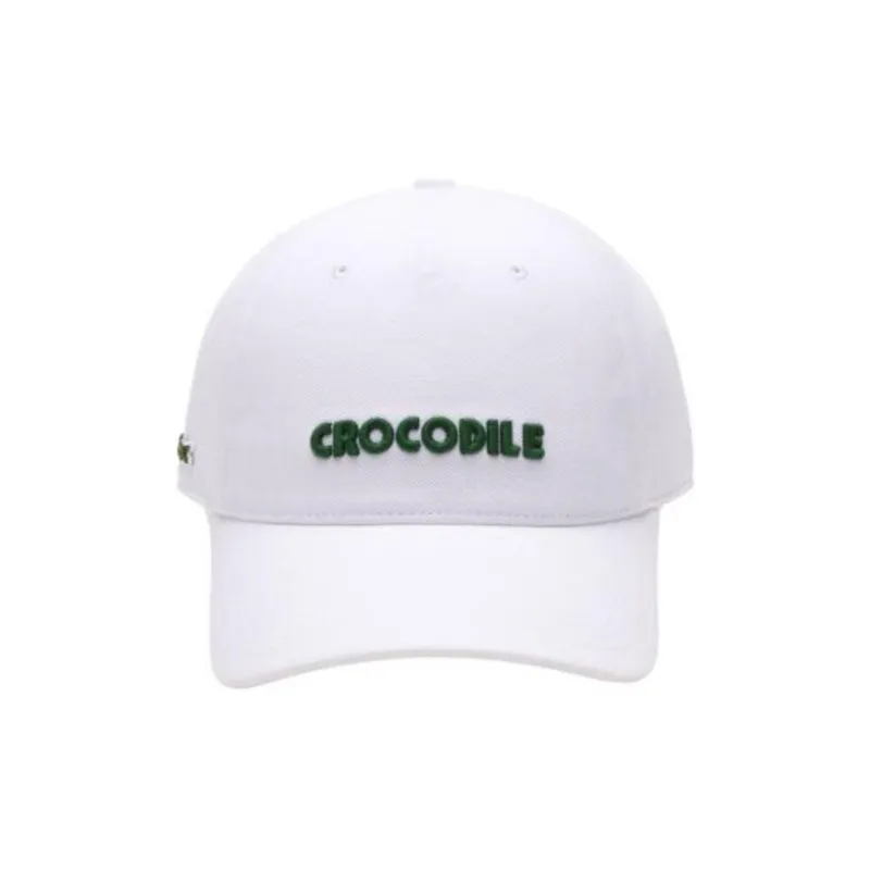 LACOSTE Cotton Baseball Caps Men's White-1
