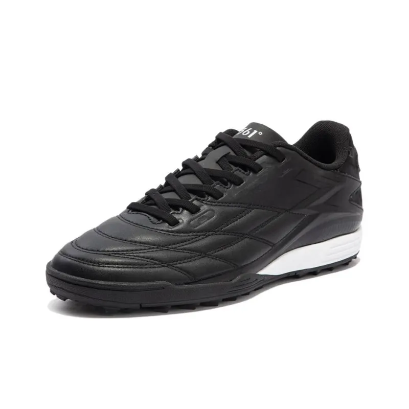 361° TF Rubber Broken Studs Artificial Ground Slip Resistant Soccer Shoes Men's Black-1