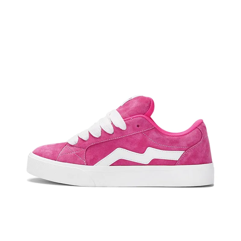 BXGY Anti Slip And Wear Resistant Lightweight Low Top Skateboard Shoes Women's Pink White-0