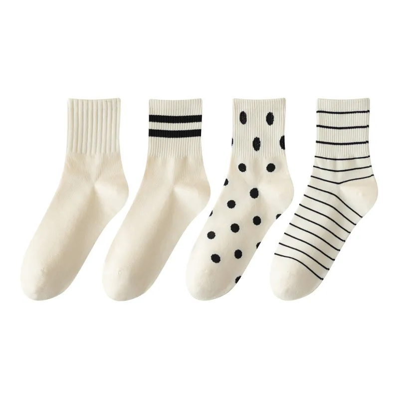 XXLLG Mid Calf Socks Women's 4 Pack-10