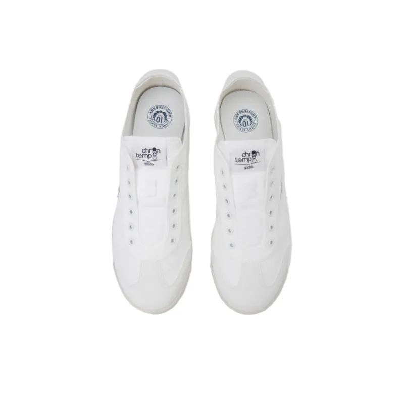 DESCENTE Cron Tempo Anti Slip Wear Resistant Low Top Casual Shoes Unisex White Silver-3