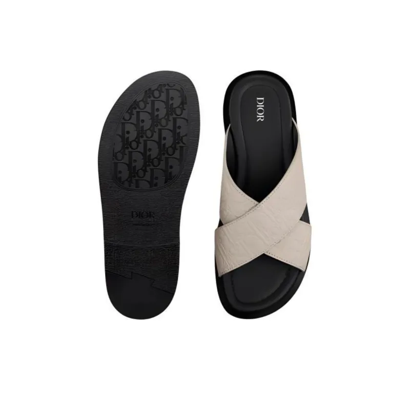 DIOR Alias Slide Slippers Men's Beige-4