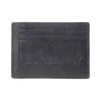 Burberry Cow Leather Card Holder Unisex Black