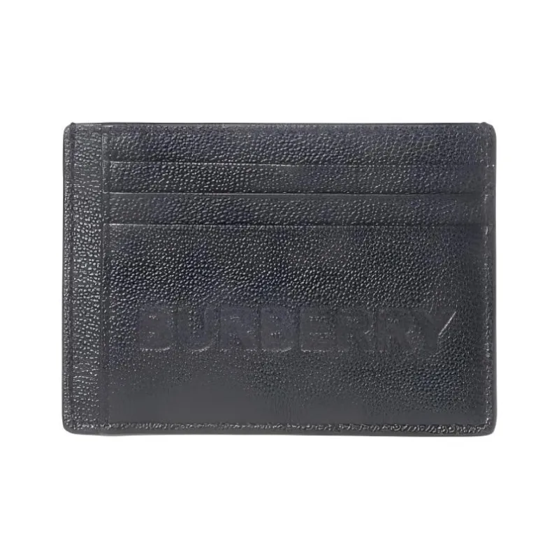 Burberry Cow Leather Card Holder Unisex Black-0