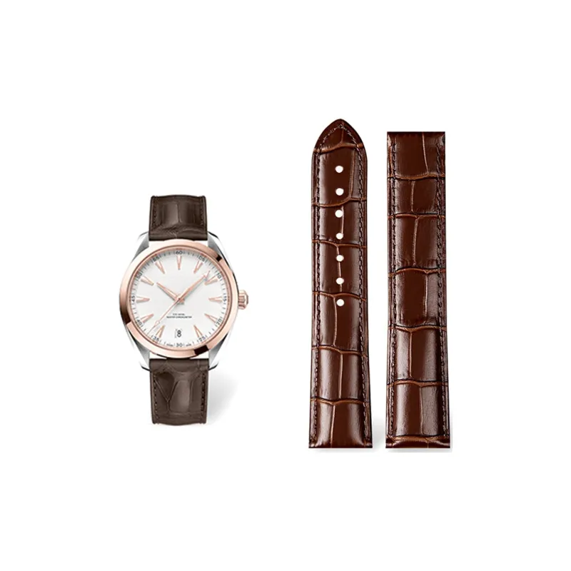 Craftsman Omega Compatibility Watch Band Genuine Leather Material-10