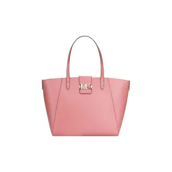 MICHAEL KORS Karlie Leather Tote Bag, Shopping Bag, Shoulder Bag, Handbag Tubas Women's Rose Pink