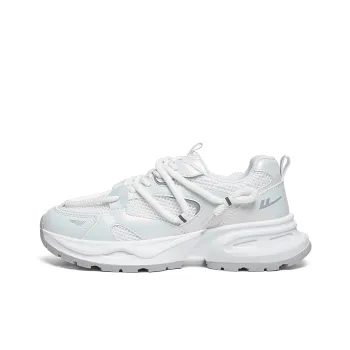 Warrior Wing Series Cushioning, Abrasion Resistant, Slip Resistant Low Top Chunky Sneakers Women's White Gray